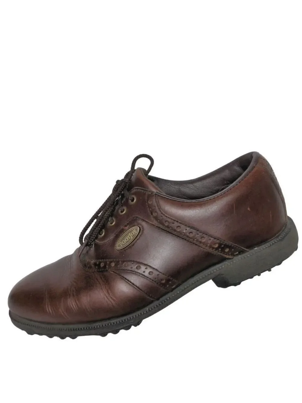 Footjoy Men's E-Comfort Brown Leather Lace Up Golf Shoes Size 9 M